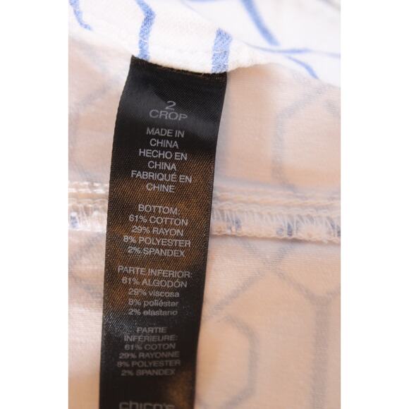 Chico's size 2 Jeans Women 4 Small Denim So Slimming Girlfriend Crop - Picture 12 of 14